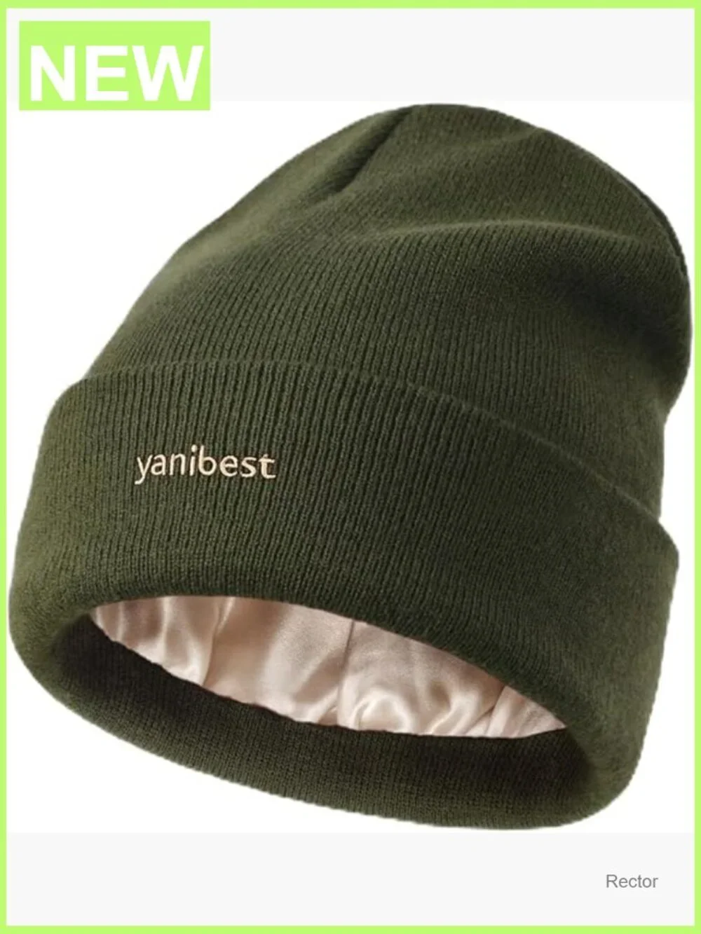 Silk Lined Knitted Beanie Winter Hat Unisex Slouchy Skull Cap